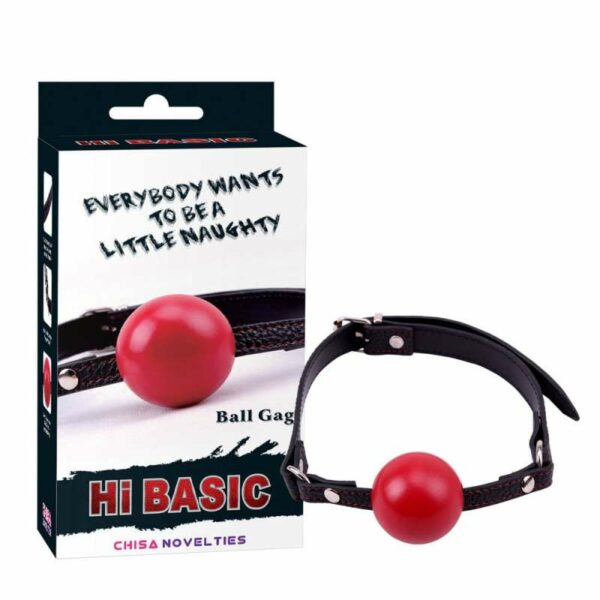 Loptica za usta Chisa "Hi Basic Ball Gag", crvena
