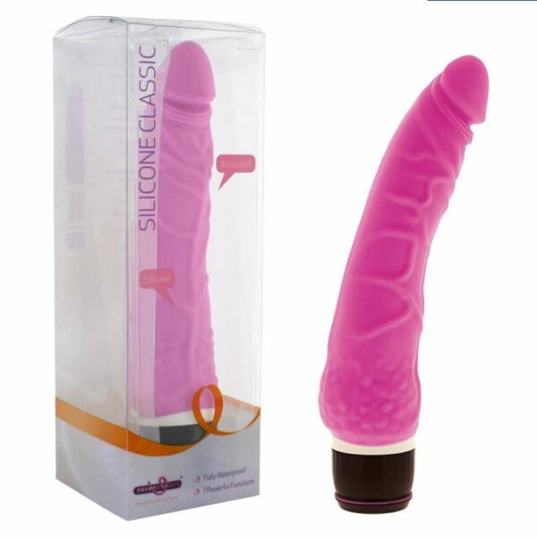 Vibrator Seven Creations "Silicone Classic Slim", rozi