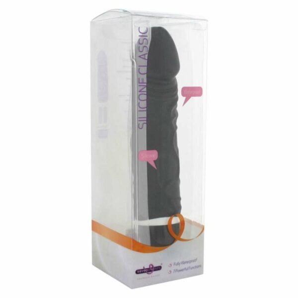 Vibrator Seven Creations "Silicone Classic", crni
