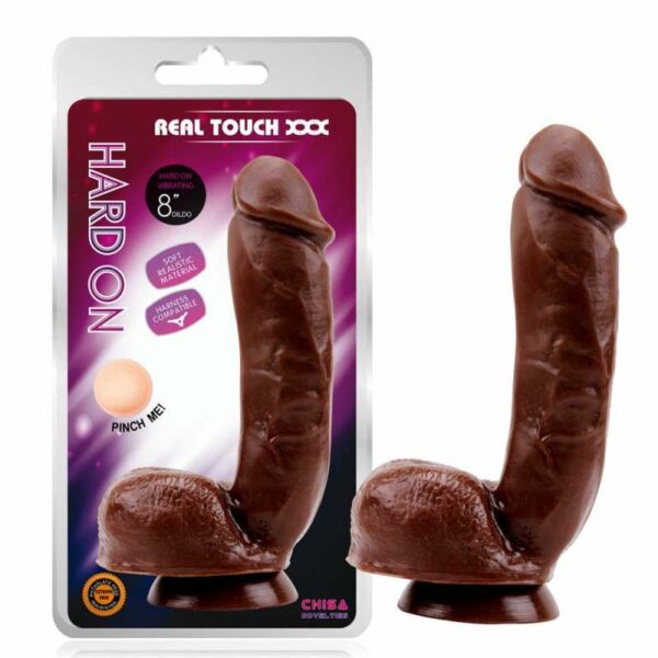 Dildo Chisa Novelties "Real Touch XXX Hard On", 20 cm, smeđi