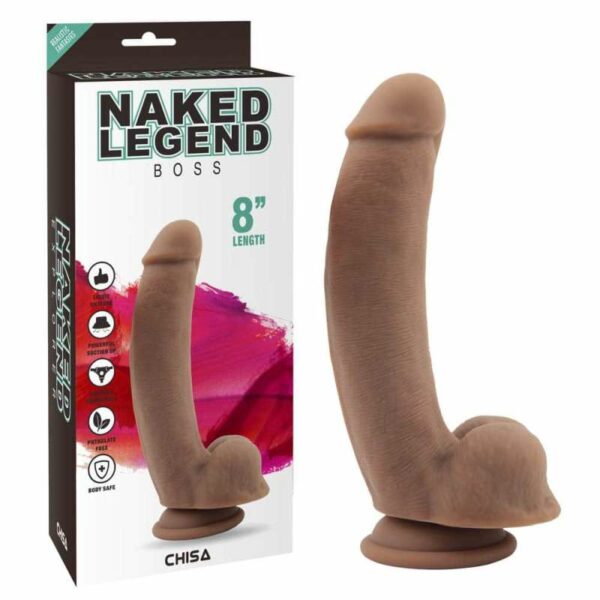 Dildo Chisa Novelties "Naked Legend", 20cm, smeđi
