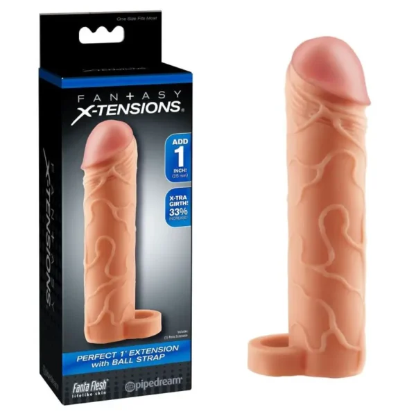 Navlaka za penis Pipedream FXT "Perfect 1 Inch With Ball Strap"