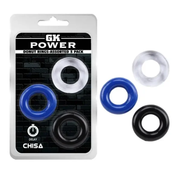 Erekcijski prsteni Chisa Novelties  "Donut Rings - Assorted 3 Pack"