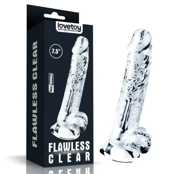 Dildo Lovetoy "Flawless Clear Dildo", 19 cm